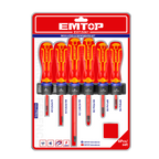 Jeu de 6 tournevis isolés 1000V EMTOP
