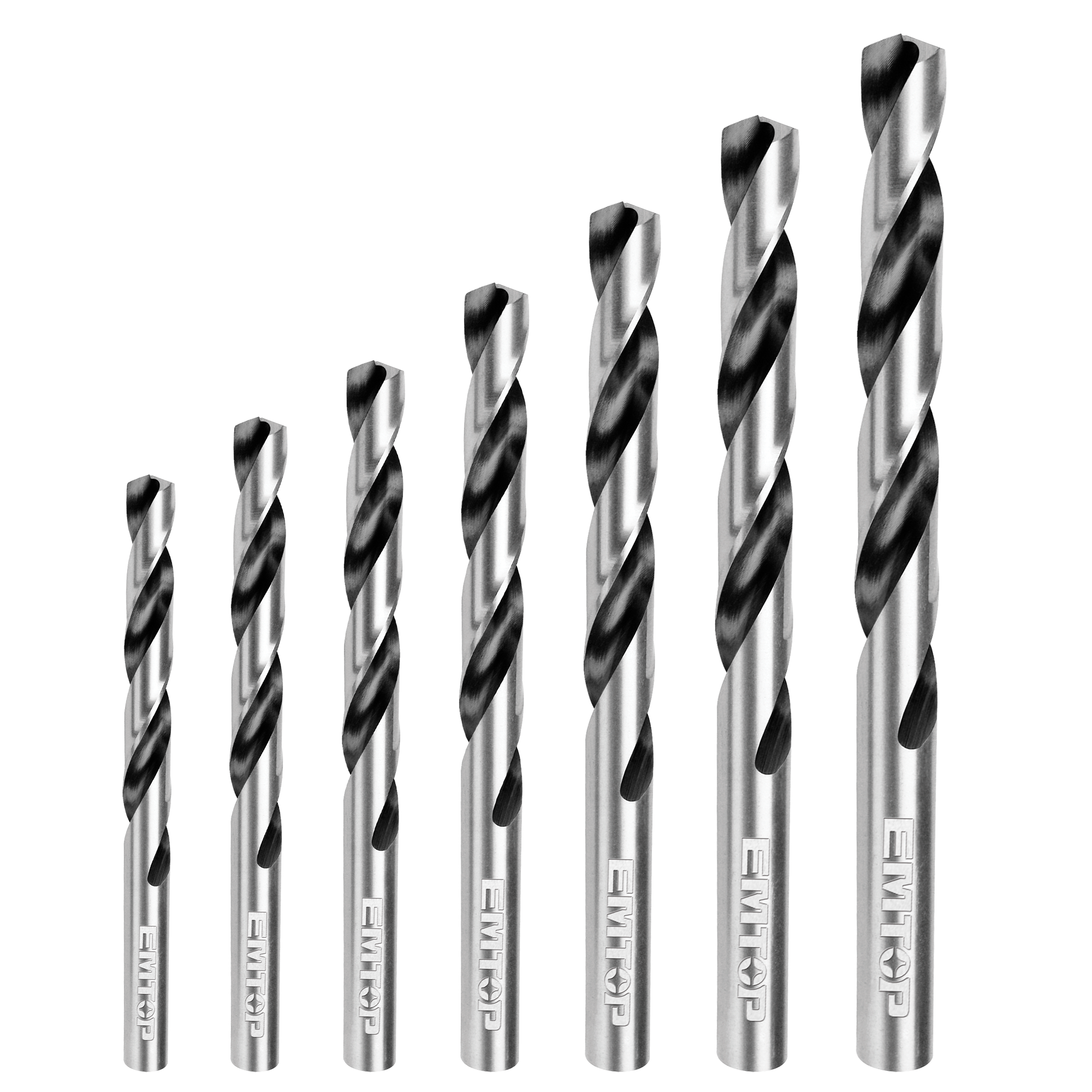 7 Pcs HSS ensemble de forets à métaux ETDBB11075 EMTOP