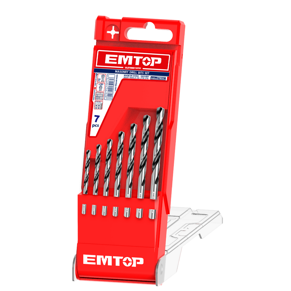 7 Pcs HSS ensemble de forets à métaux ETDBB11075 EMTOP
