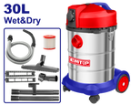 Aspirateur eau et poussière filaire 1400W EMTOP 30L avec accessoires