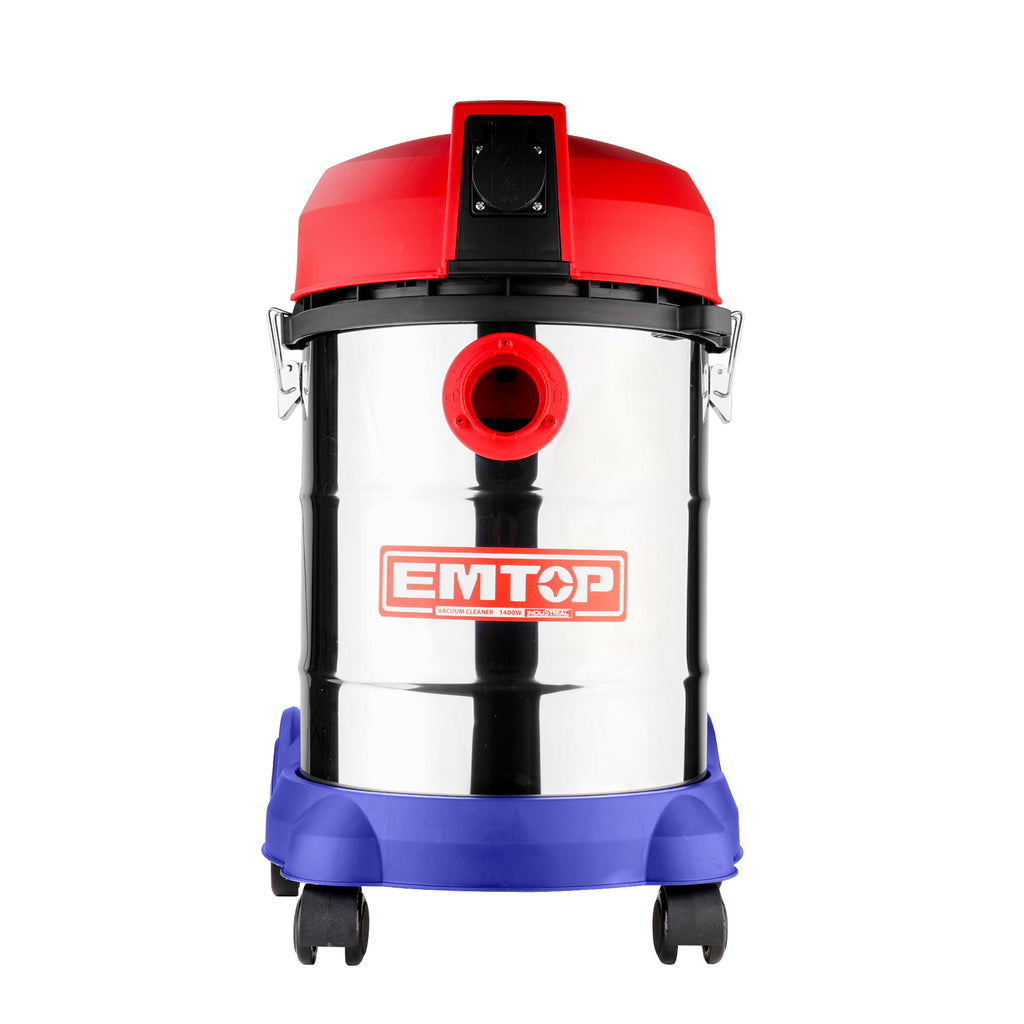 Aspirateur eau et poussière filaire 1400W EMTOP 30L avec accessoires