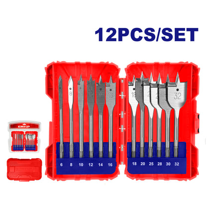 Ensemble de 12 forets à bois plats EWFD41302 EMTOP