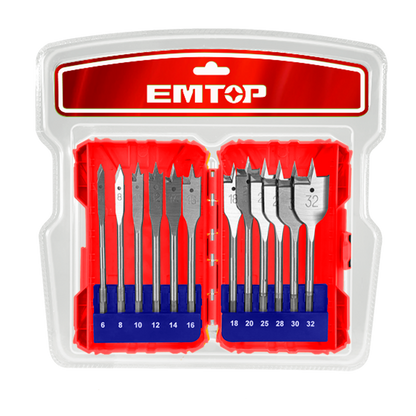 Ensemble de 12 forets à bois plats EWFD41302 EMTOP