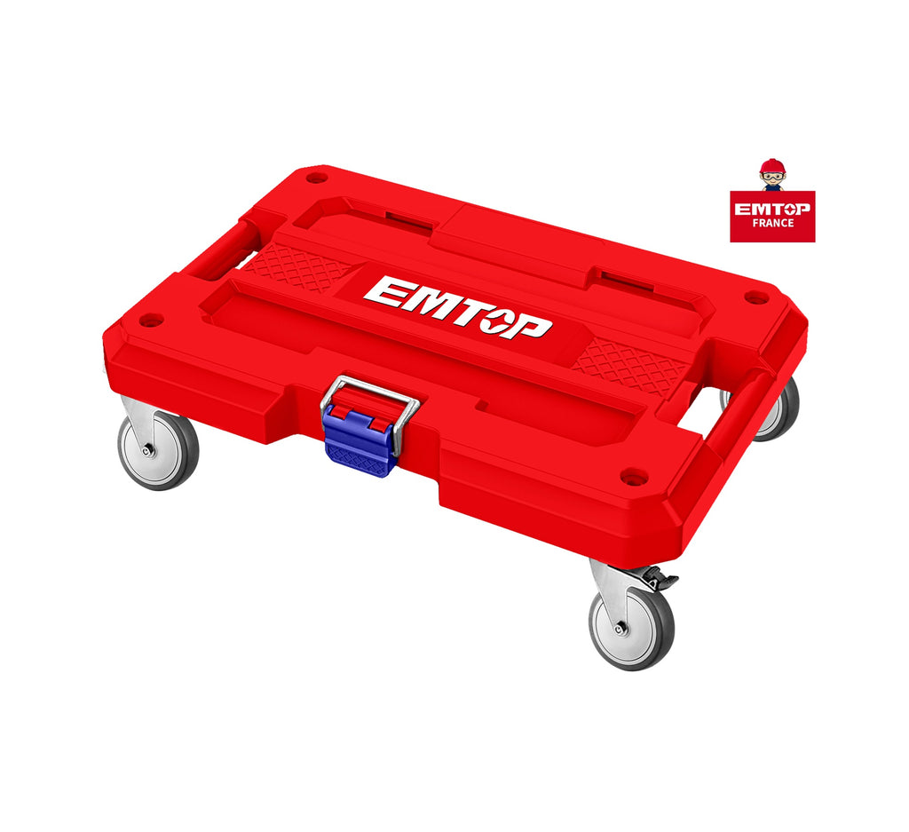 Plateau roulant modulaire SUPER STACK pour boîtes à outils – Charge maximale 100 kg – EMTOP