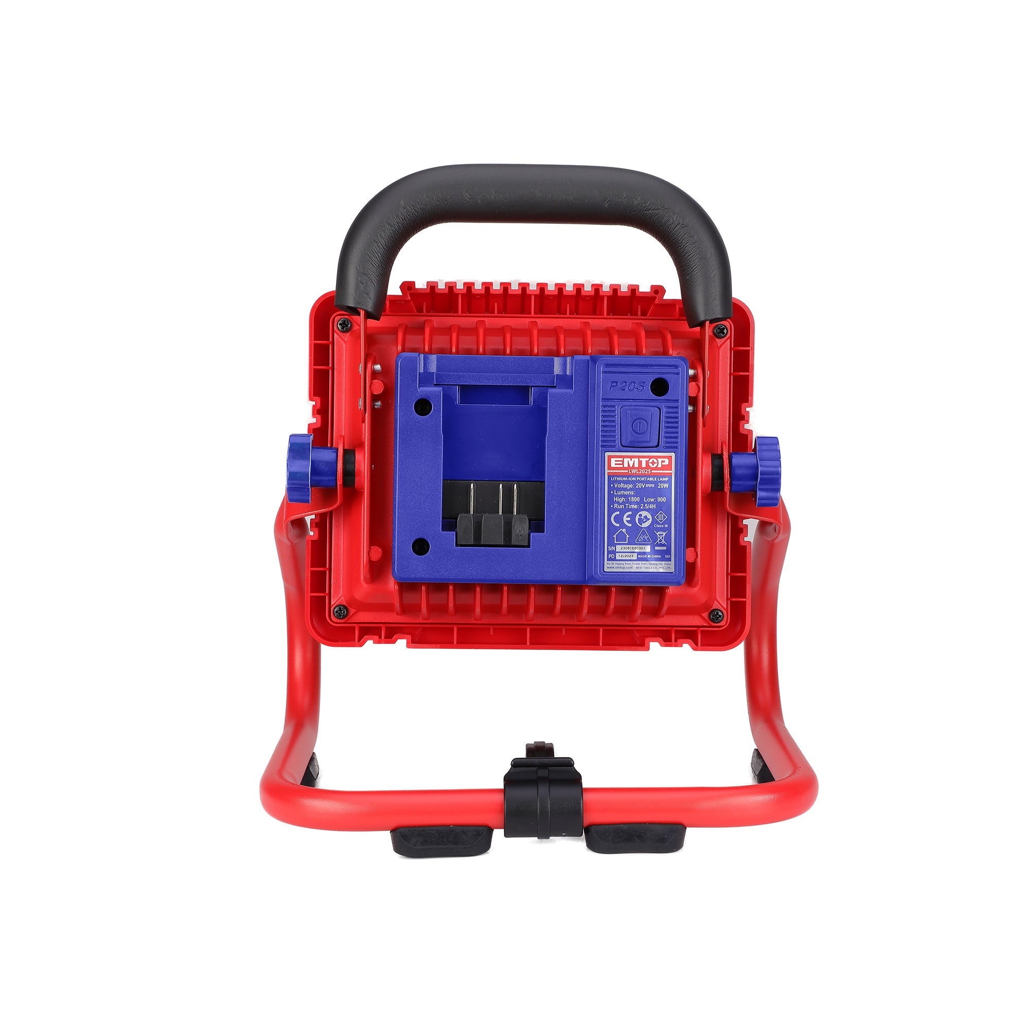 Projecteur de chantier à batterie EMTOP 20V batterie et chargeur vendus séparément