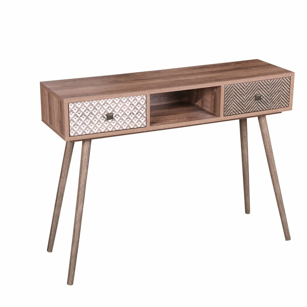 Console baobab en mdf 2 tiroirs et 1 niche ouverte L.100 cm x H.75 cm