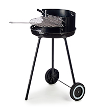 Chariots barbecue a charbon avec anse et roues 42.5x41.5x71cm - Noir