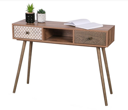 Console baobab en mdf 2 tiroirs et 1 niche ouverte L.100 cm x H.75 cm