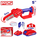 Tronçonneuse élagueuse sur batterie 20V Longueur de Coupe 13 cm EMTOP 20V avec 1 chargeur + 1 batterie 2.0Ah