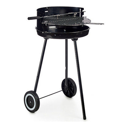 Chariots barbecue a charbon avec anse et roues 42.5x41.5x71cm - Noir